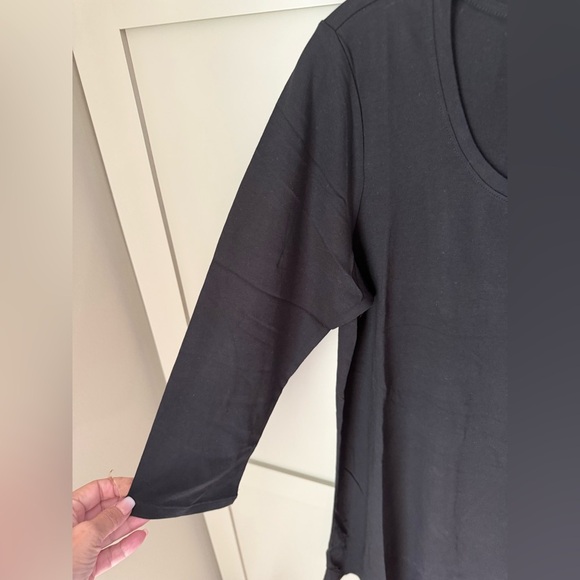 NWT Pure Jill by J.Jill Black Ballet-Sleeve Tunic SZ MT - Picture 6 of 14
